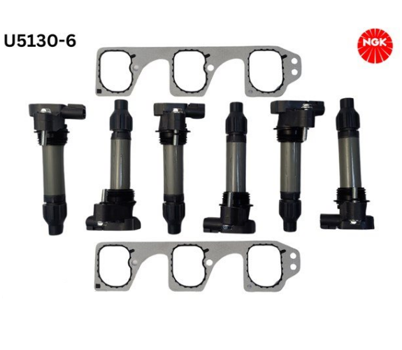 NGK Ignition Coil Set (6 Pack) - U5130-6 [Suit Holden Commodore VE V6]