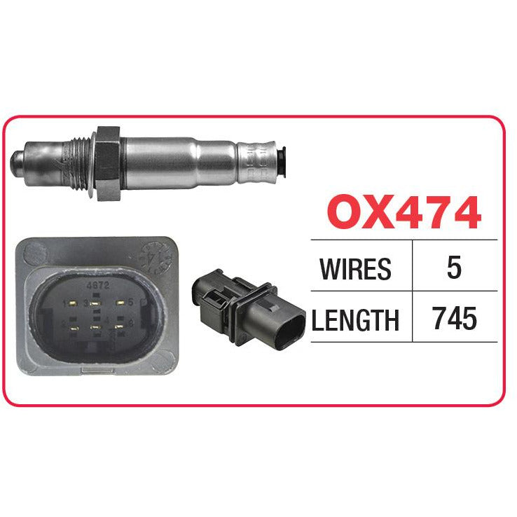 Goss Oxygen Sensor - 5 Wire - Alfa Romeo, Audi, BMW, Ford, Hyundai, Kia, Nissan, Peugeot, Porsche, Saab, Skoda, Suzuki, Volkswagen - OX474